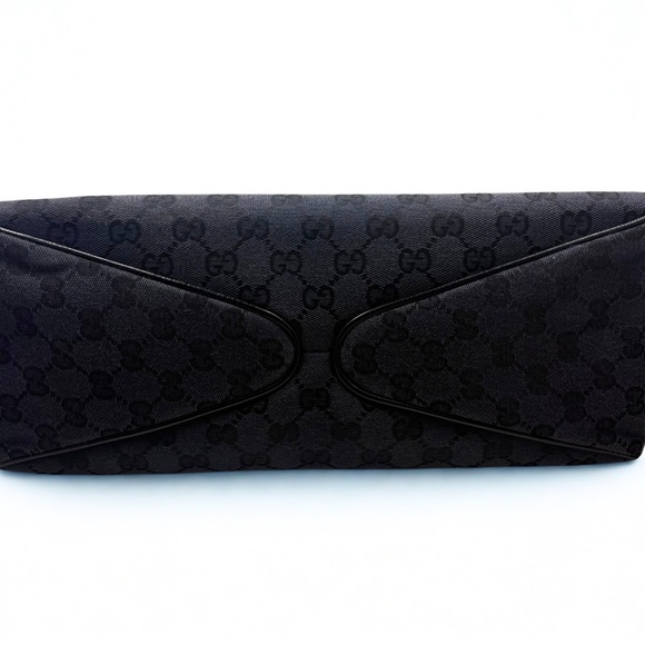 Gucci Black GG Monogram Shoulder Bag with Gold Hardware - Picture 2 of 5